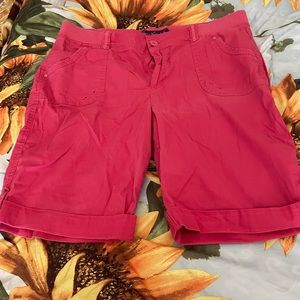 Dark Pink Salmon Shorts by Gloria Vanderbilt